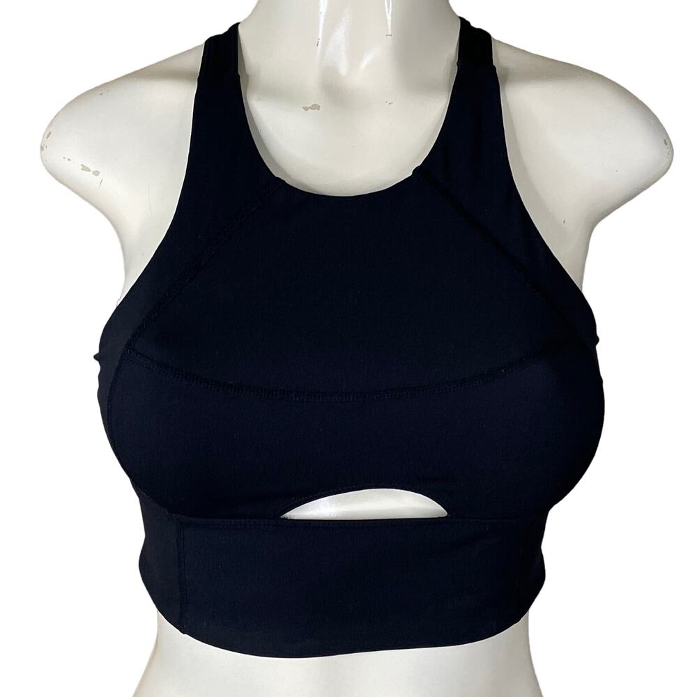 Free People Movement Racerback Sports Bra Front Cutout Black Size XS